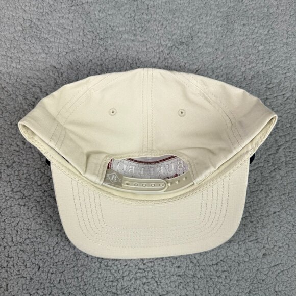 Burlebo Hat Cap Snap Back Putty White Austin Texas Patch 5 Panel Rope Mens NWT - Picture 5 of 8